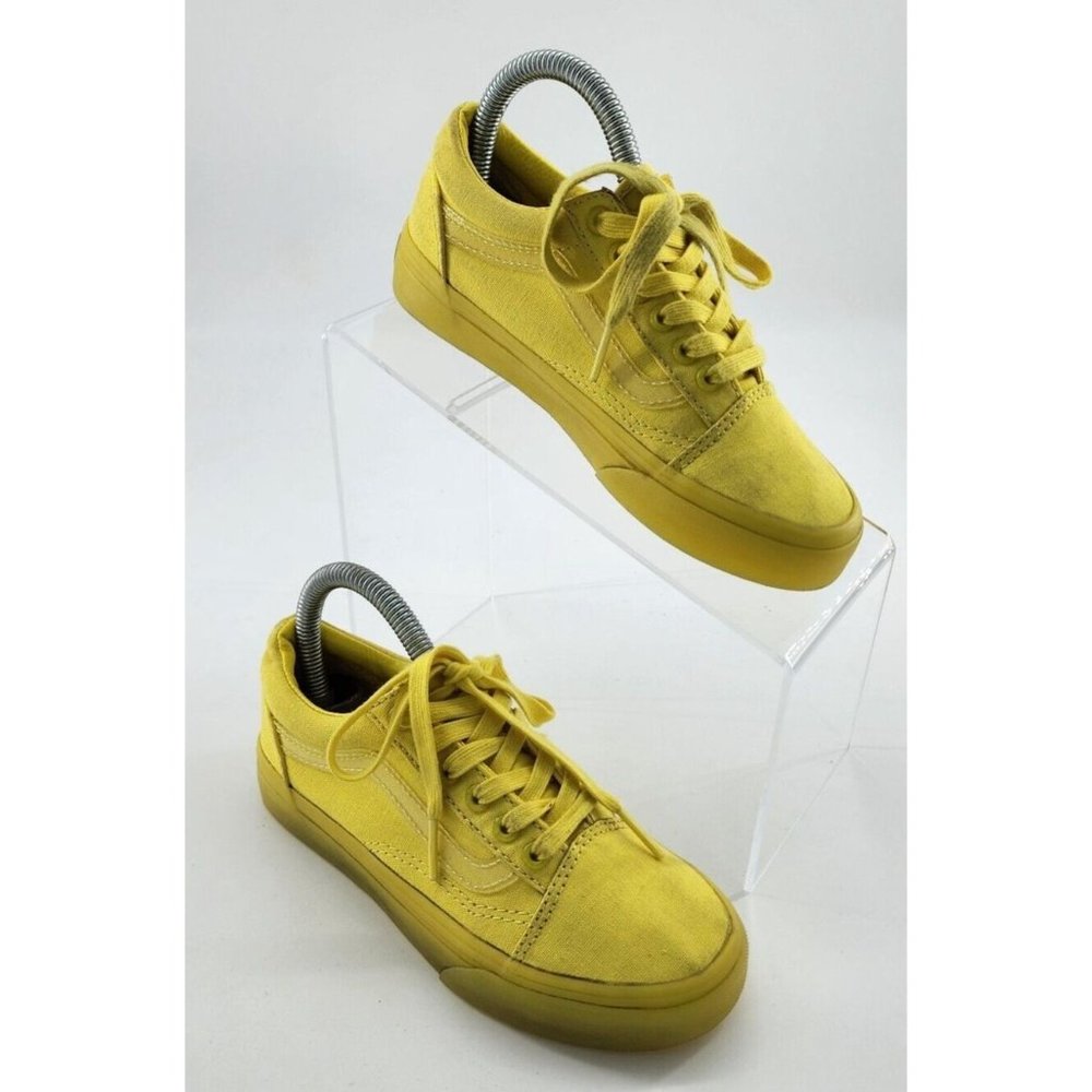 VANS Old Skool Translucent Skate Shoes Yellow Monochrome Youth Kids Size 1